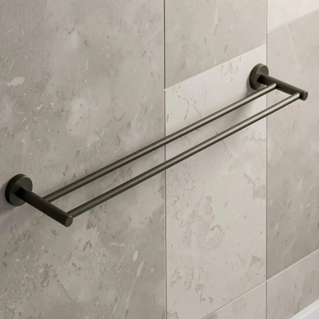 [43642] Otus Round Double Towel Rail 600mm(Gunmetal)