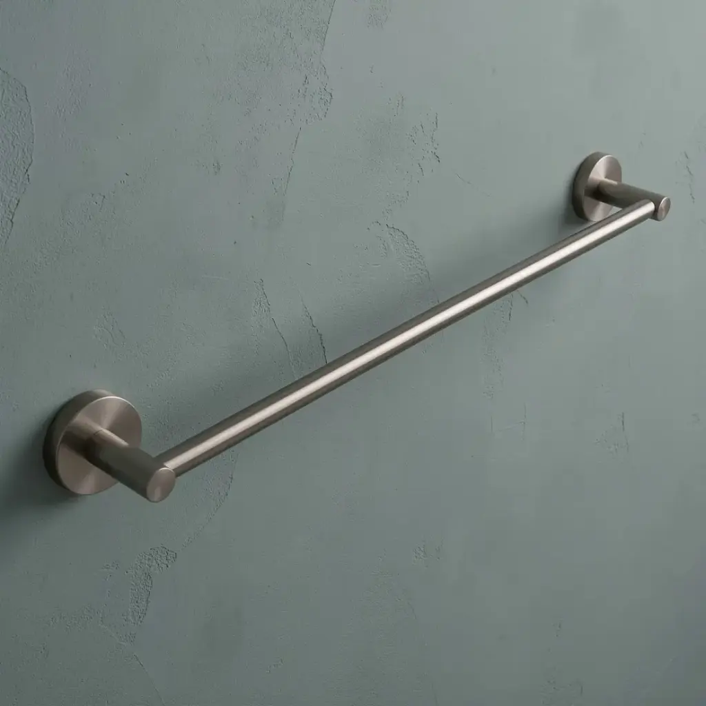 [43657] Otus Round Single Towel Rail 750mm(Brushed Nickel)