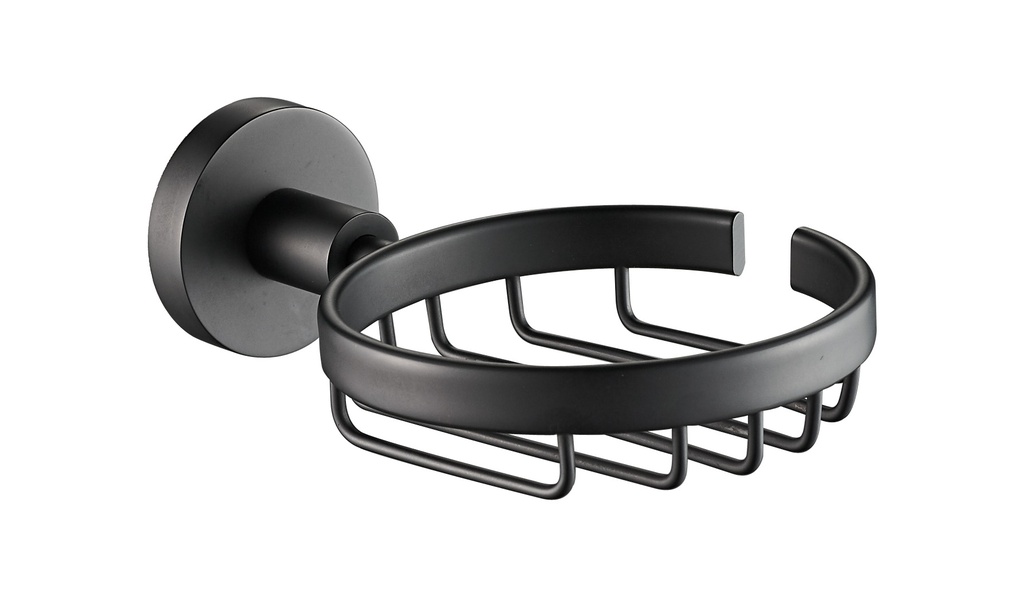 [43673] Otus Round Soap Dish(Matt Black)