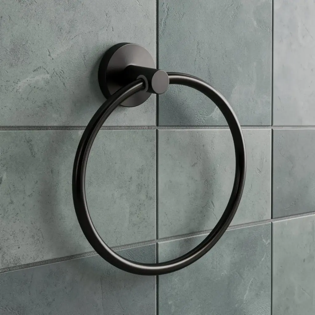 [43660] Otus Round Towel Ring(Matt Black)