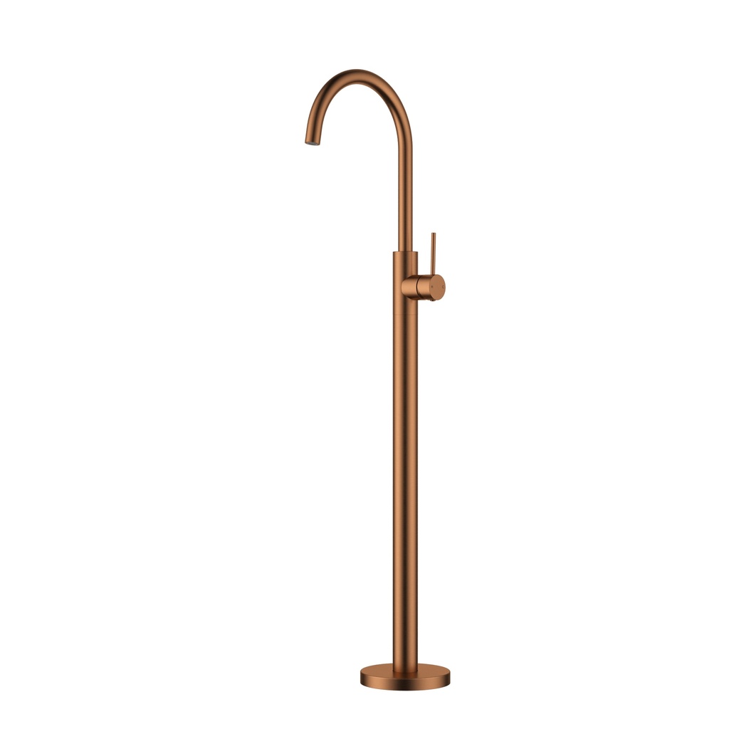 [44966] Otus Slimline  FreeStanding Bath Mixer Brushed Copper