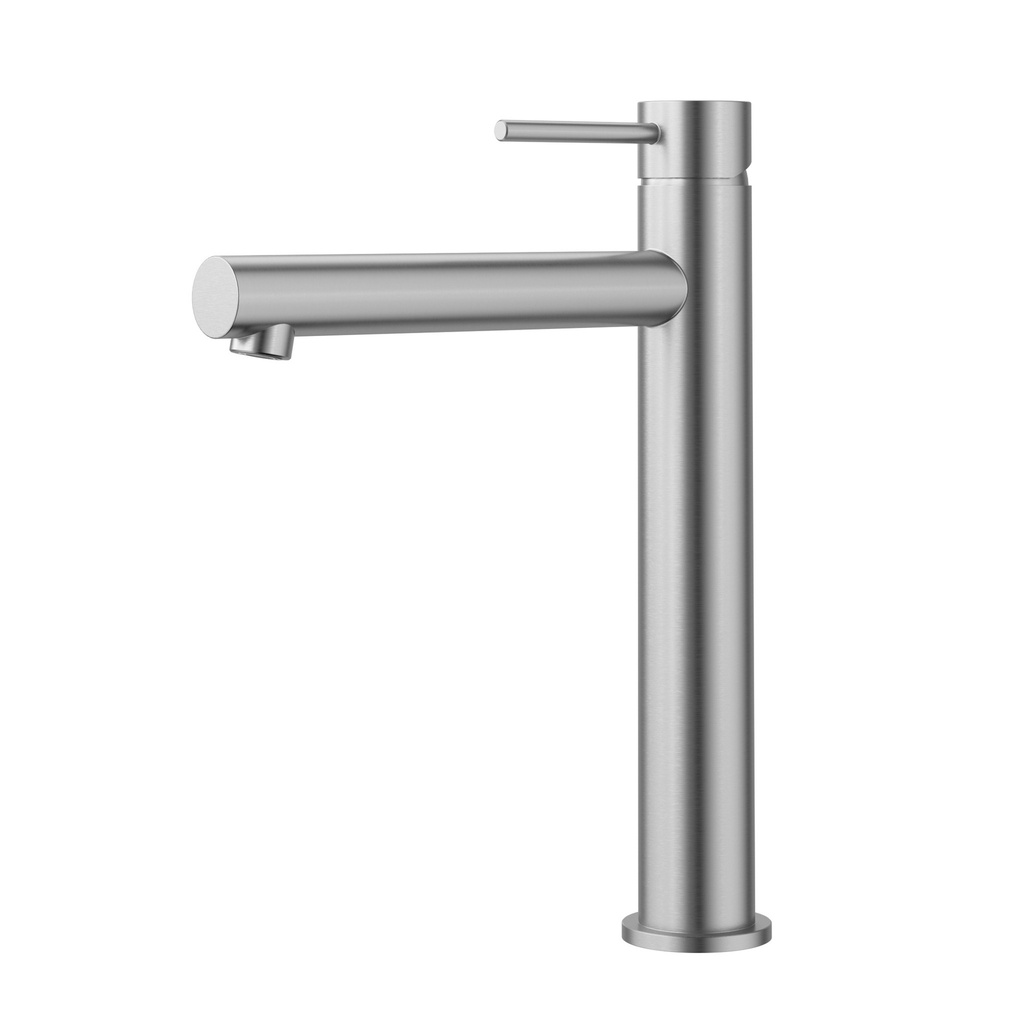 [44338] Otus Slimline SS Highrise Basin Mixer Brushed Stainless Steel