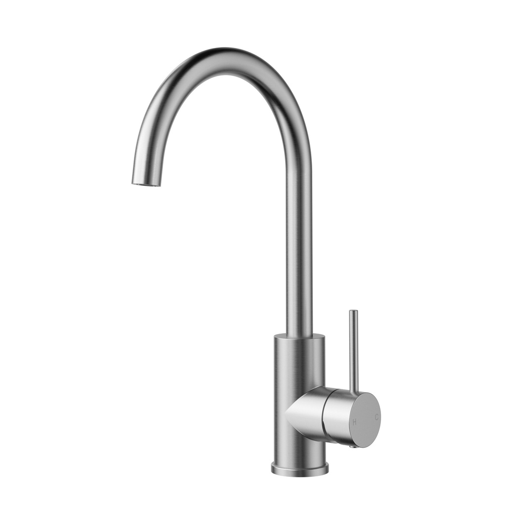 [44318] Otus Slimline SS Sink Mixer Brushed Stainless Steel