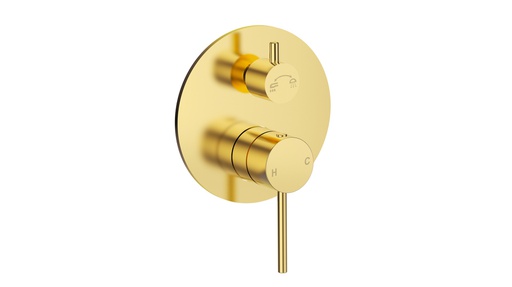 [44351] Otus Slimline SS Wall Diverter Mixer Trim Kits in Brushed Gold