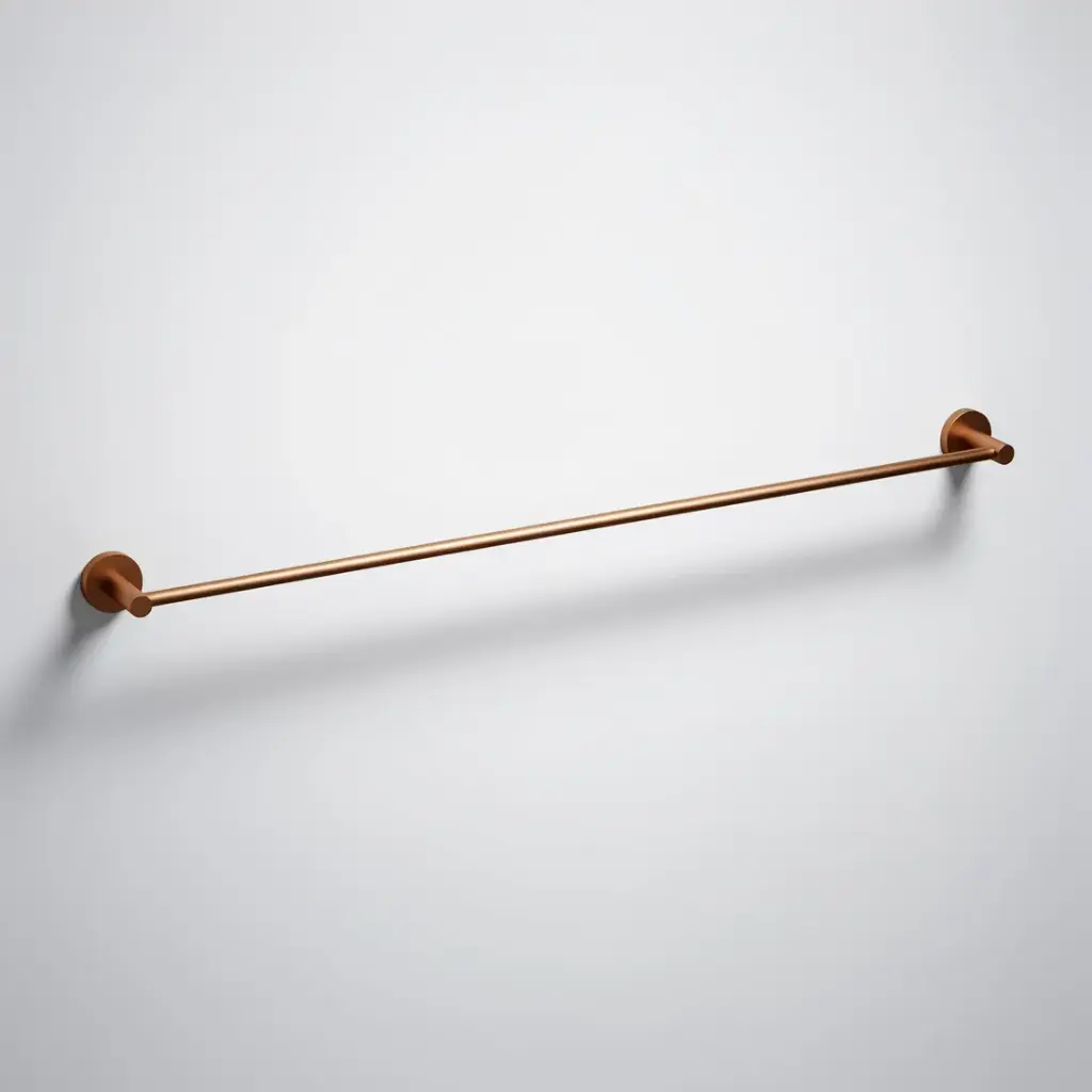 [44764] Otus Slimline Single Towel Rail 900mm Brushed Copper