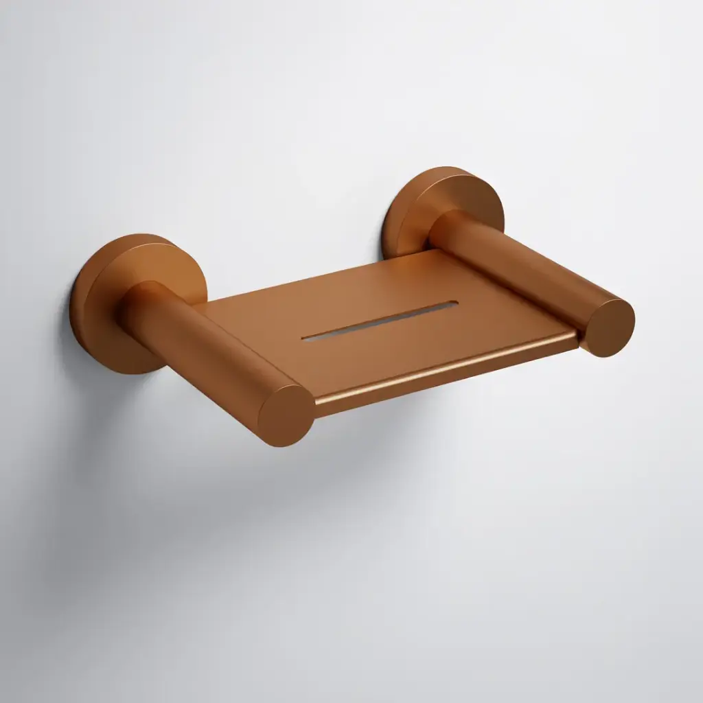 [44769] Otus Slimline Soap Holder Brushed Copper