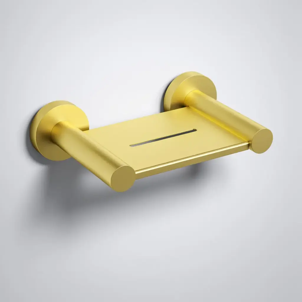 [44525] Otus Slimline Soap Holder Brushed Gold