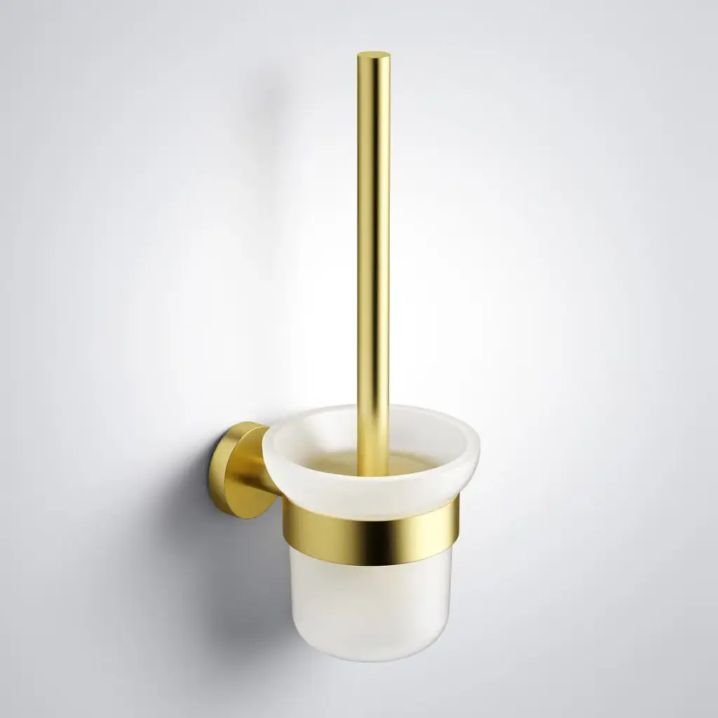 [44520] Otus Slimline Toilet Brush Holder Brushed Gold