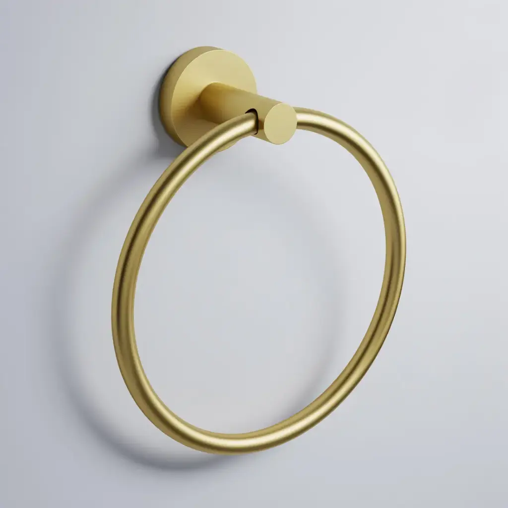[44535] Otus Slimline Towel Ring Brushed Gold