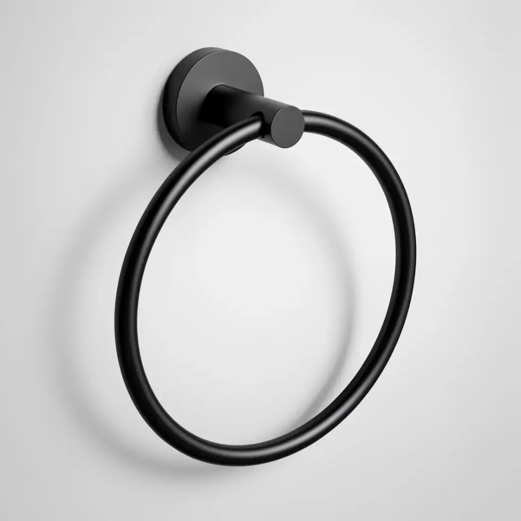 [44534] Otus Slimline Towel Ring Matt Black
