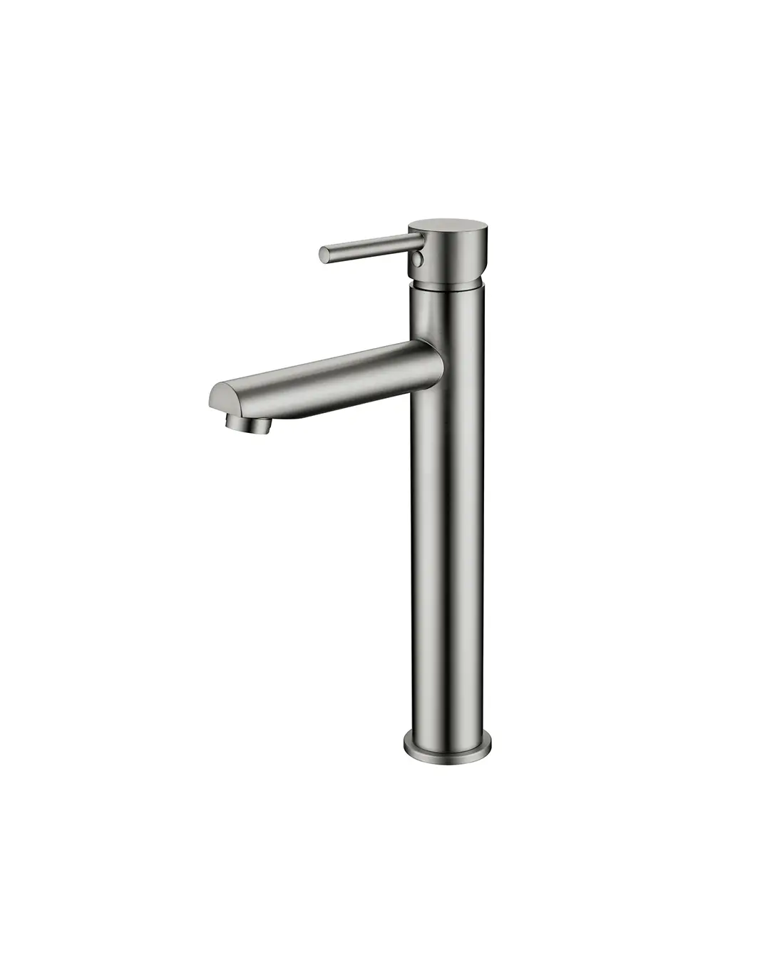 [40809] Pentro Brushed Nickel Round Tall Basin Mixer