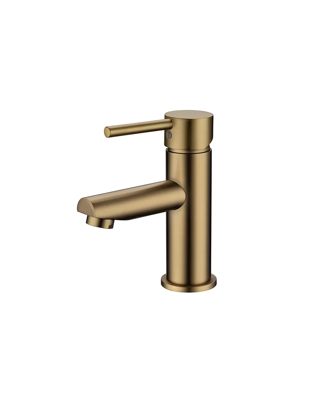 [40778] Pentro Brushed Yellow Gold Round Basin Mixer Tap