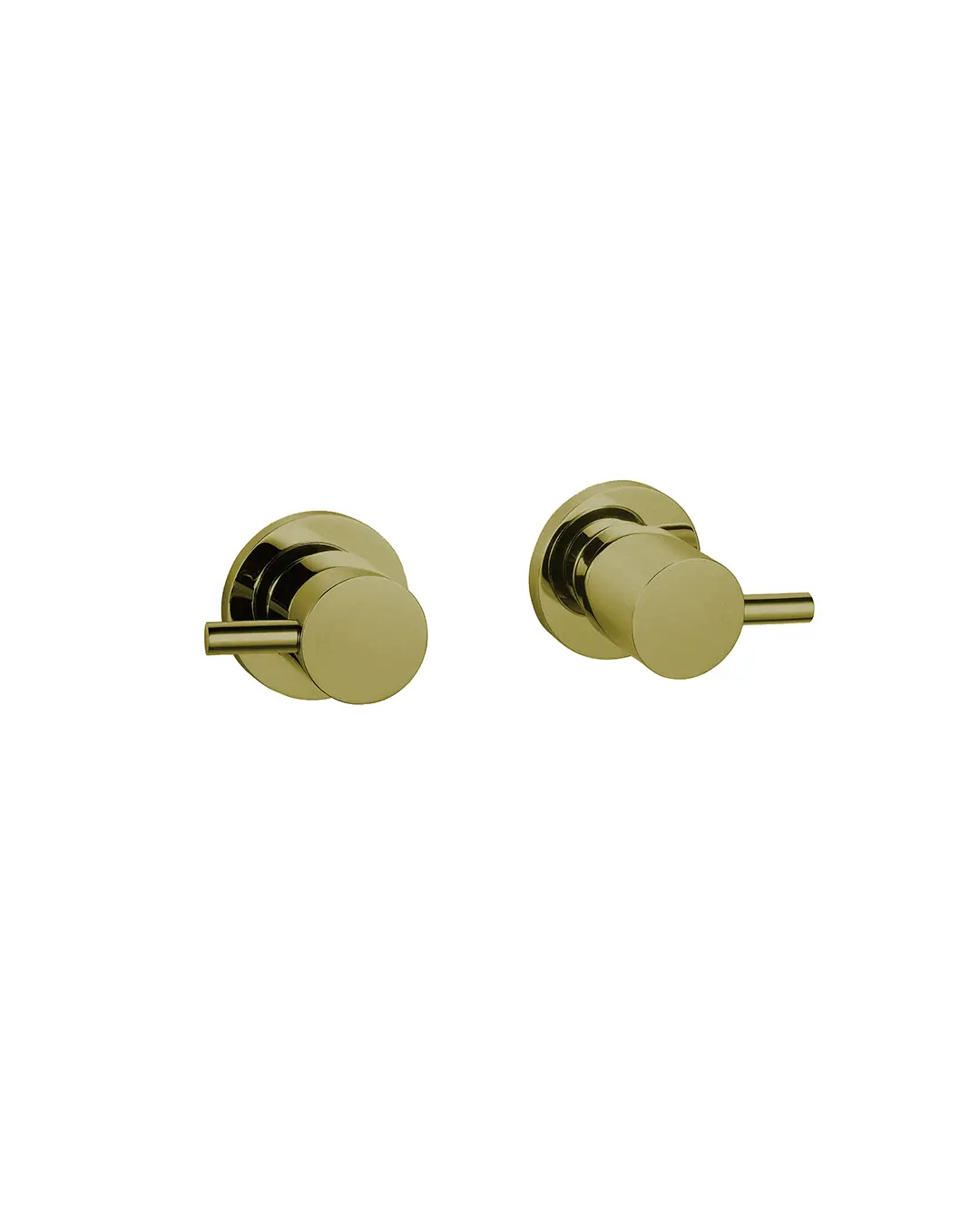 [40788] Pentro Brushed Yellow Gold Round Shower Taps