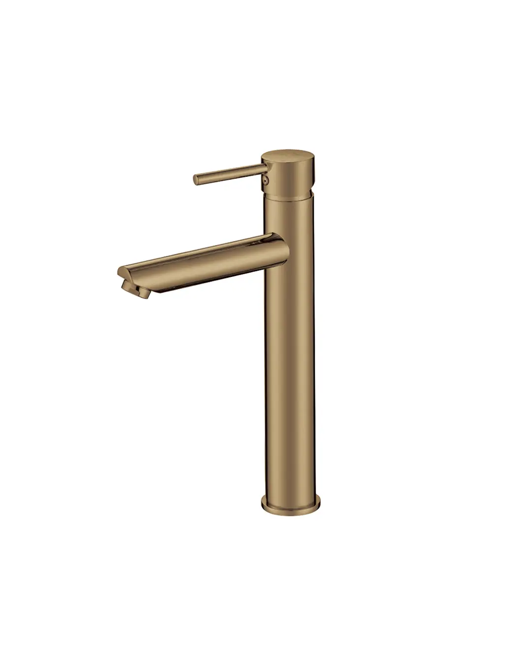 [40779] Pentro Brushed Yellow Gold Round Tall Basin Mixer