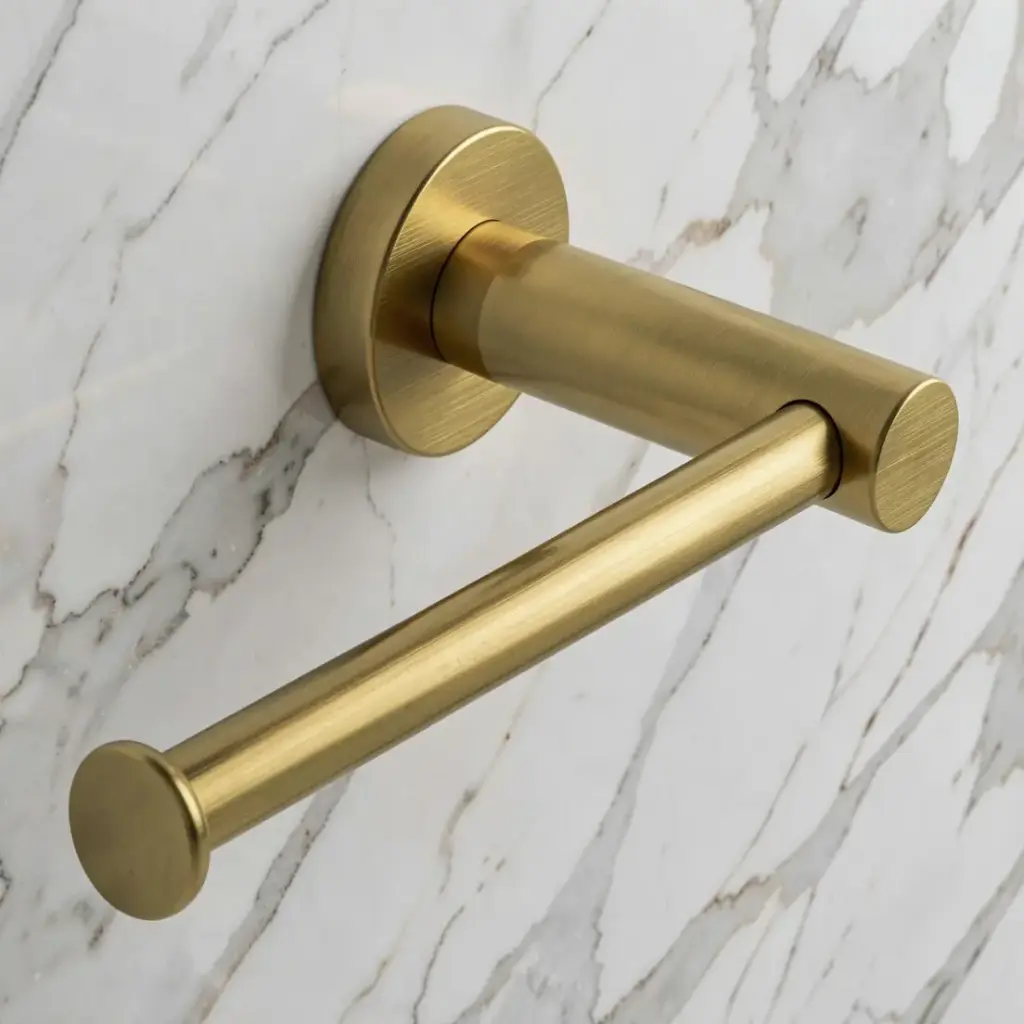 [40807] Pentro Brushed Yellow Gold Toilet Roll Holder