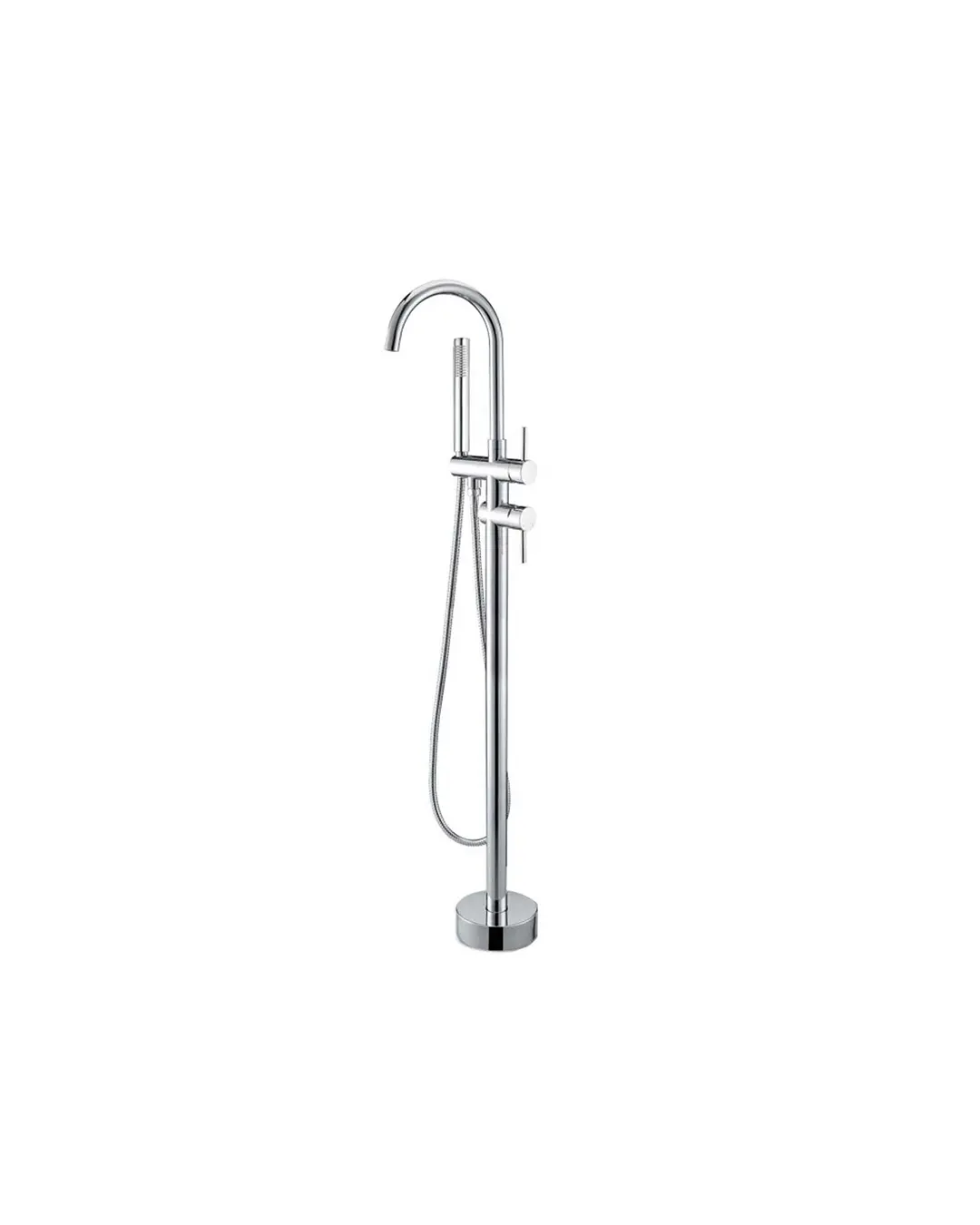 [40730] Pentro Chrome Free Standing Spout & Shower