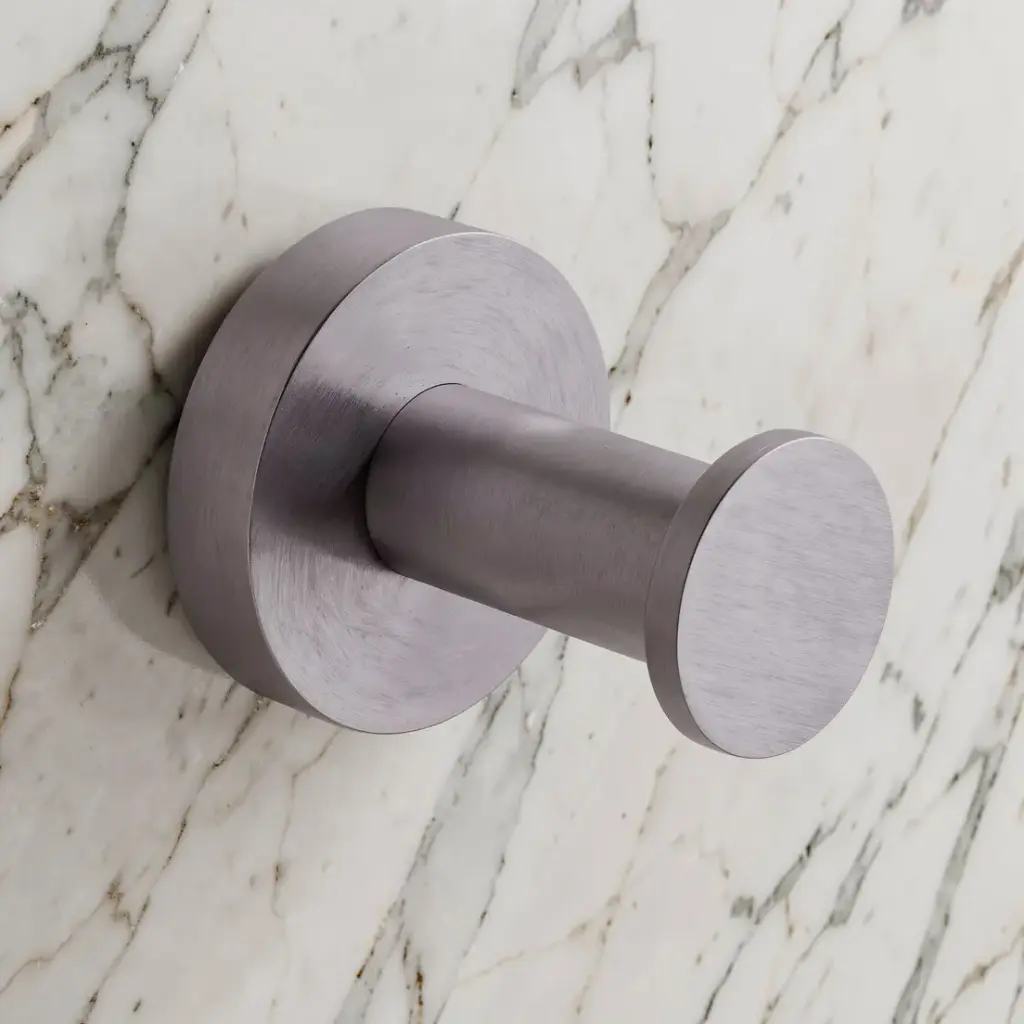 [40864] Pentro Gun Metal Grey Round Robe Hook