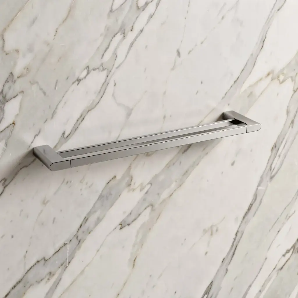 [41060] Persano Chrome Zinc Alloy 800mm Double Towel Rail