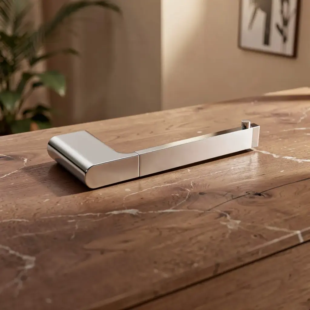 [41065] Persano Chrome Zinc Alloy Toilet Roll Holder