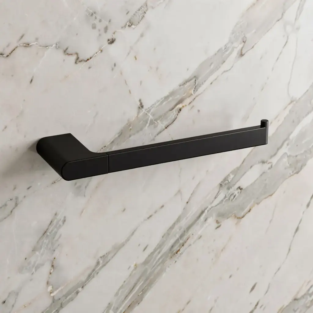 [41075] Persano Matte Black Zinc Alloy Towel Rail