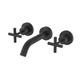 [44586] Plnz Bath Set Matt Black Lead Free