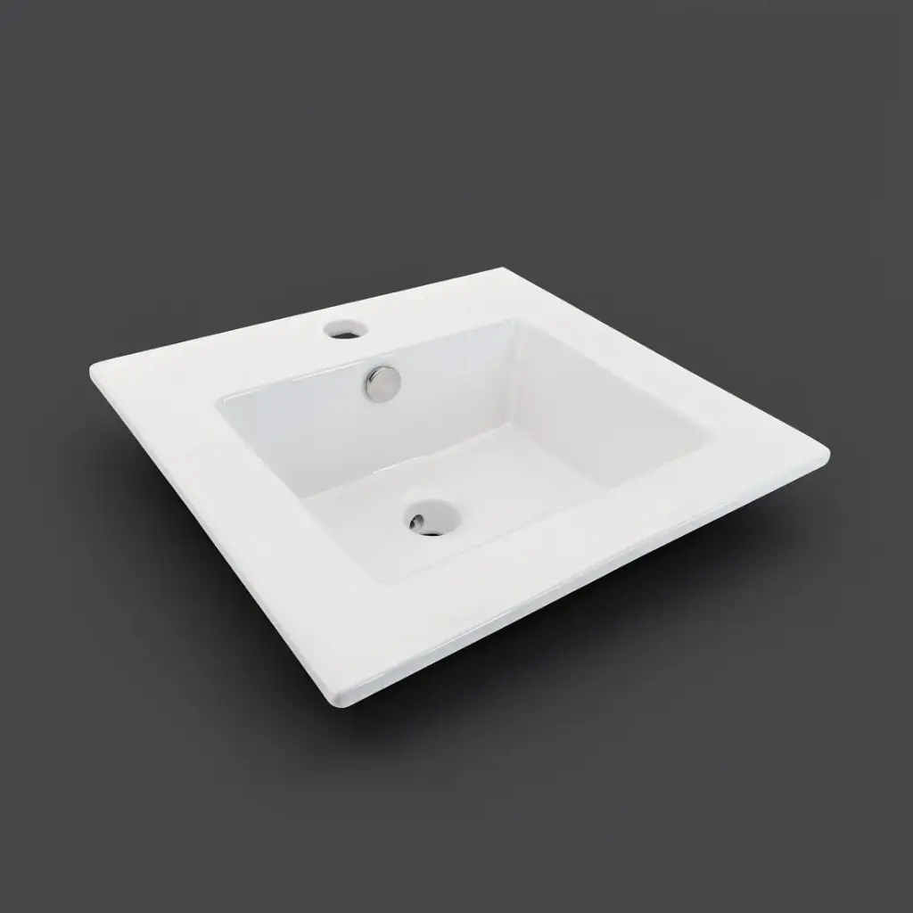 [43158] Rosa Above Counter Basin 420 x 420 x 170 mm Gloss White