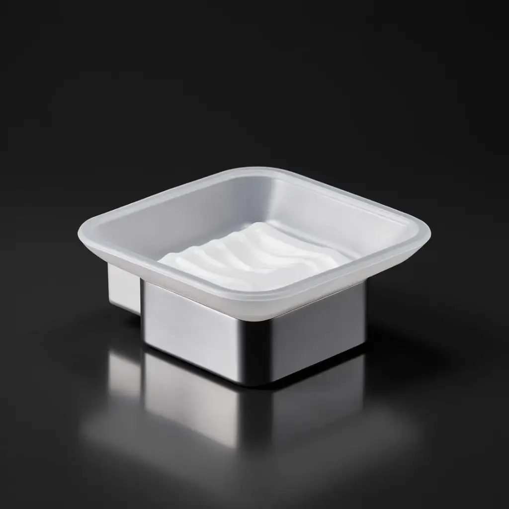 [43409] Rosa Glass Soap Dish Chrome(Mirror Polish)