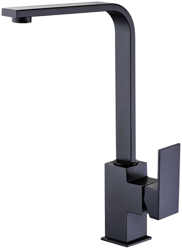 [44112] Rosa Rectangle Handle Sink Mixer Matt Black Lead Free