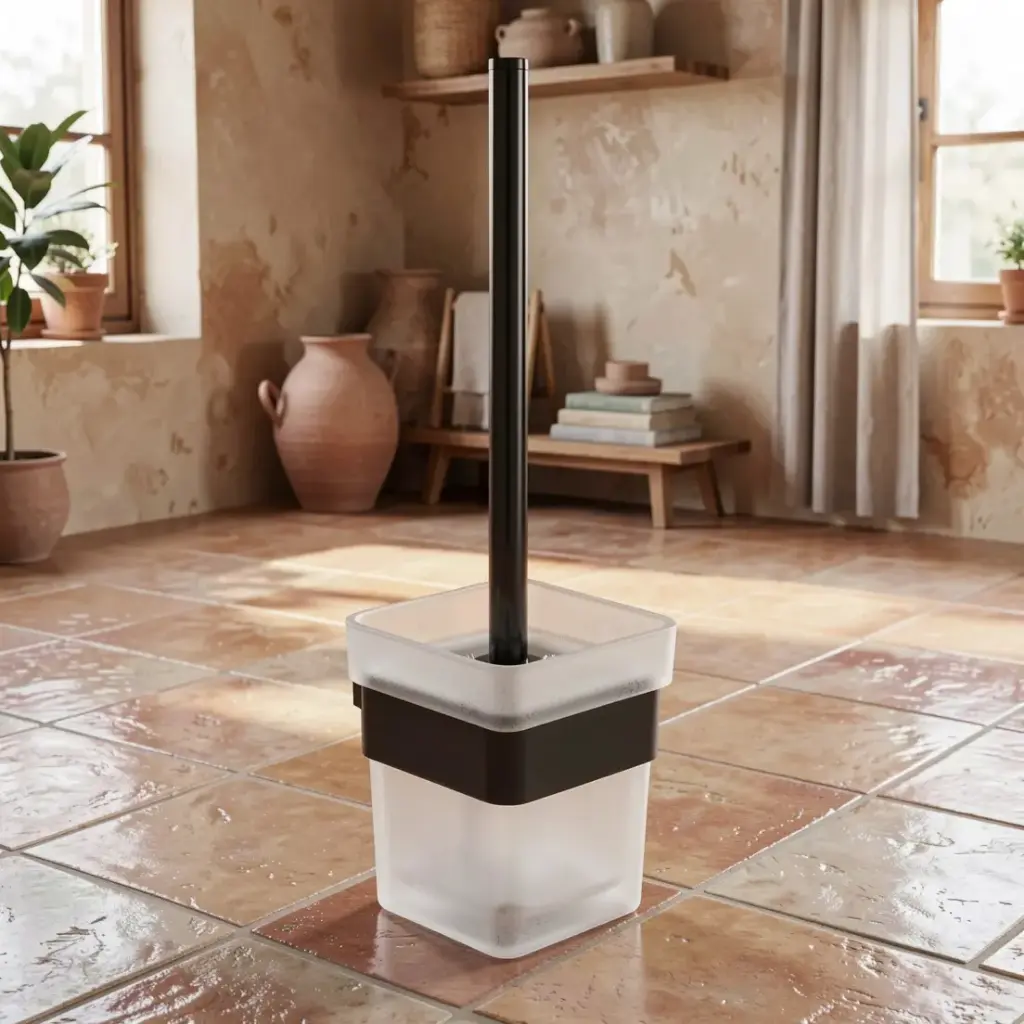 [43616] Rosa Toilet Brush Holder SS304 Stainless Steel (Matte Black)