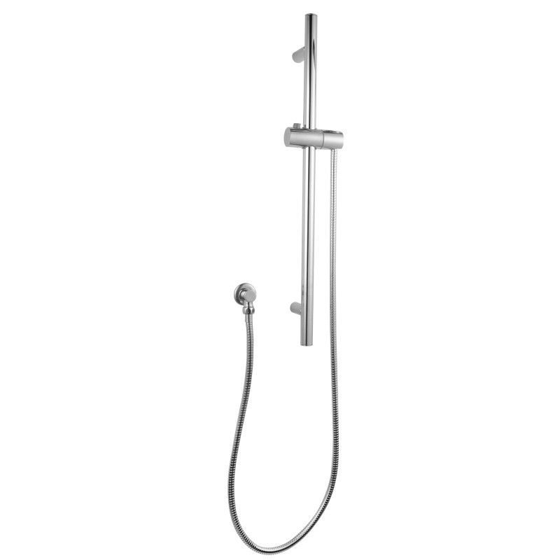 [40279] Round Chrome Stainless Steel Railwithout Handheld Shower,Fixed Wall Connector Set