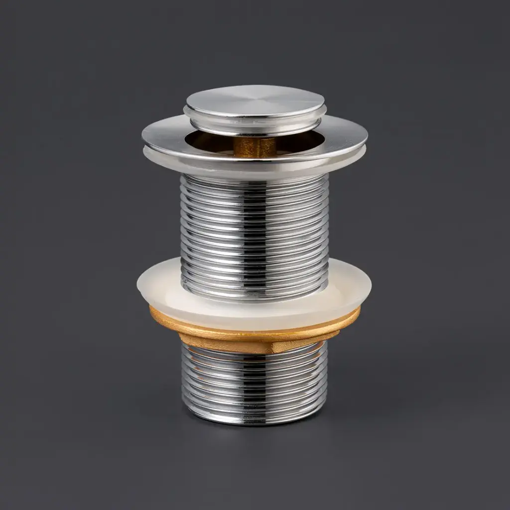 [55558] Run Chrome 32mm Brass Pop-Up Waste No Overflow