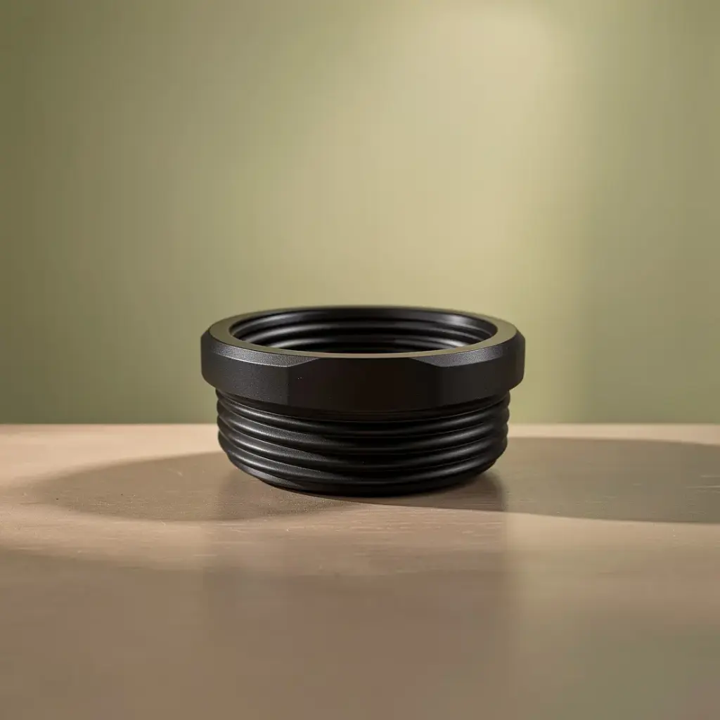 [55553] Rund Brass Bottle Trap Coupling Matte Black