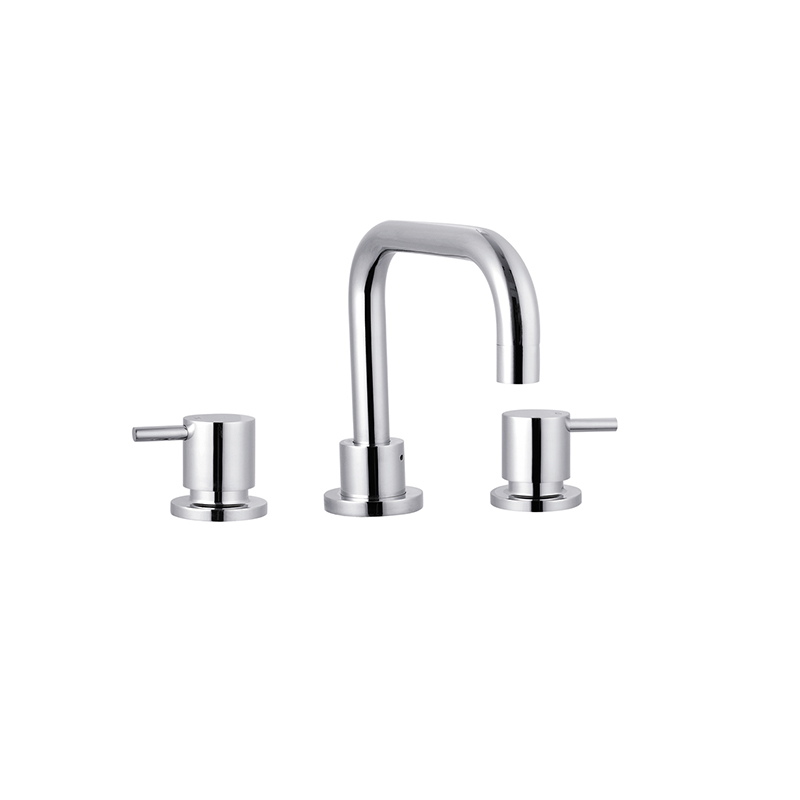 [55382] Rund Premium Dr Brass Basin Set - Quarter Turn Chrome
