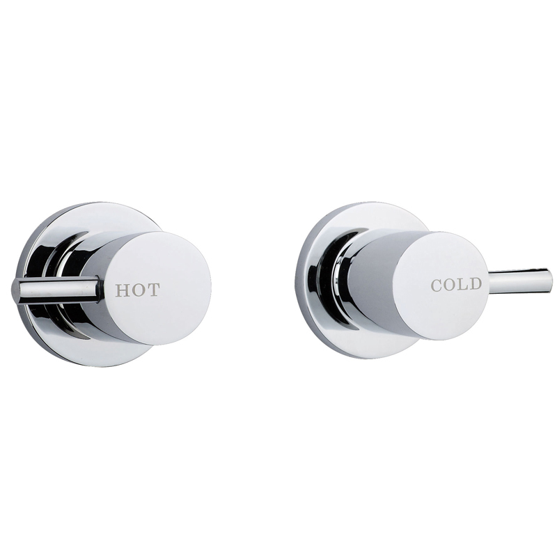 [55376] Rund Premium Dr Brass Wall Top Assembly-Quarter Turn Chrome