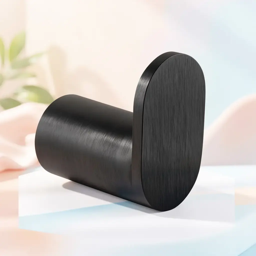 [40051] Rushy Black Round Robe Hook