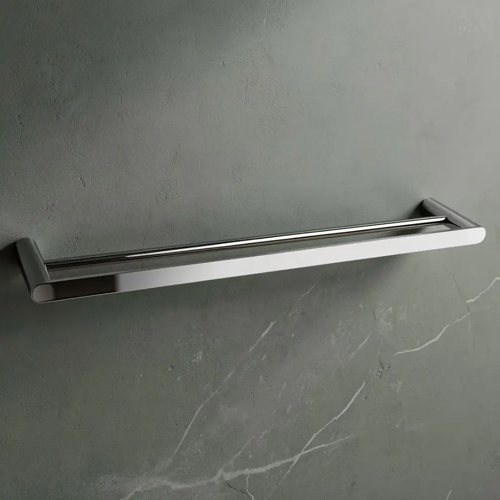 [40038] Rushy Chrome Double Towel Rail 800mm