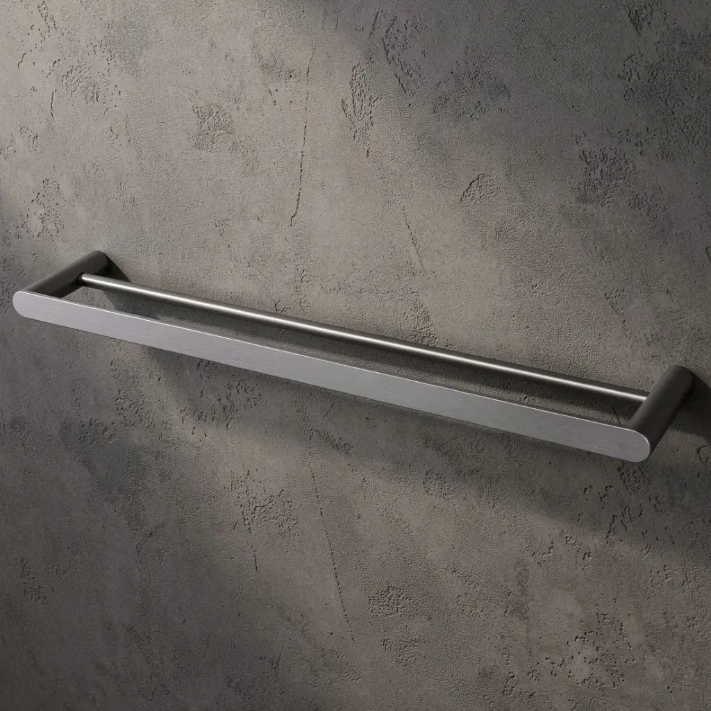 [40036] Rushy Gun Metal Grey Double Towel Rail 600mm