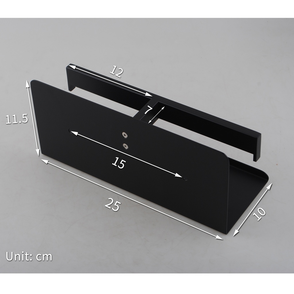 [40125] Sera Black Double Toilet Paper Holder with Cover
