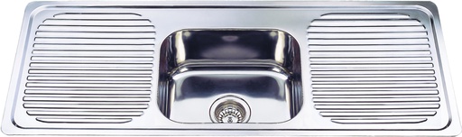 [43098] Single Bowl Double Drainer Sink Abovemount One Tap Hole 1180 x 480mm(304 Stainless Steel)