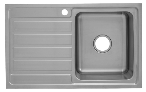[43059] Seto Single Bowl Single Drainer Sink 860x500x215mm Right Hand Bowl(304 Stainless Steel)