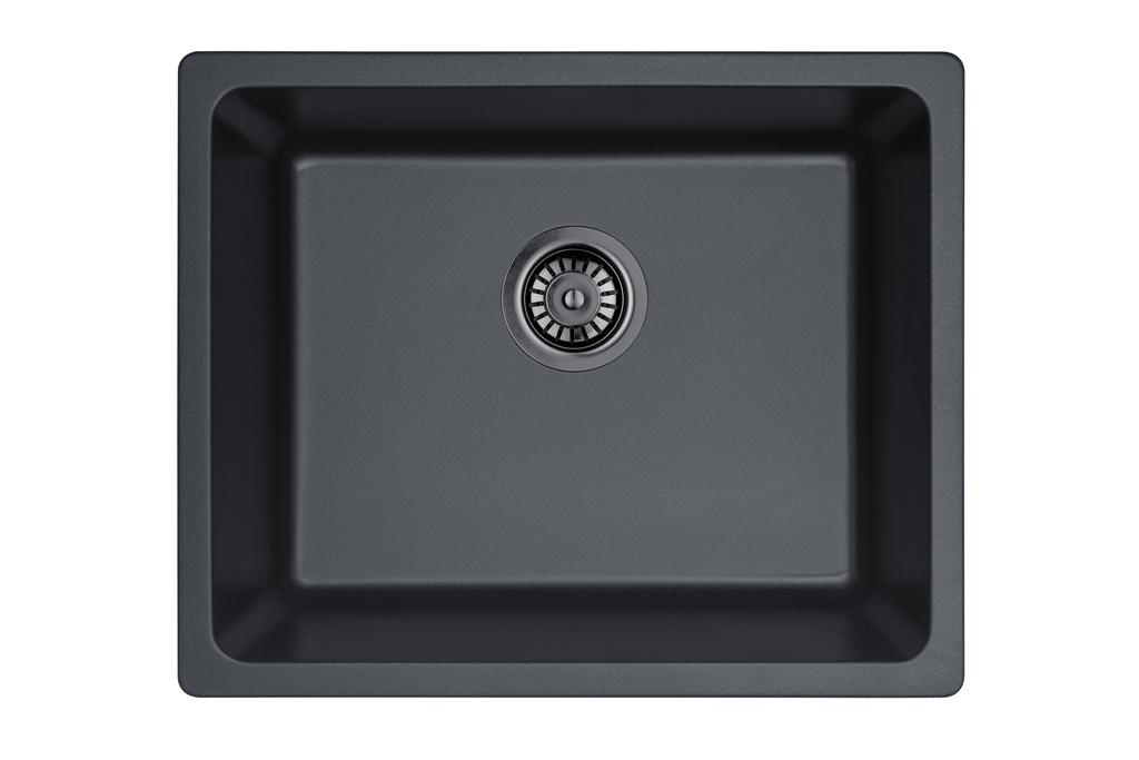 [55987] Size:550*450*235mm Bowl:499X399X235mm Matte Black Crete Granite Sink Single Bowl