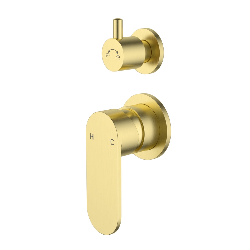[44886] Sora SS Wall Diverter Mixer Trim Kits Brushed Gold