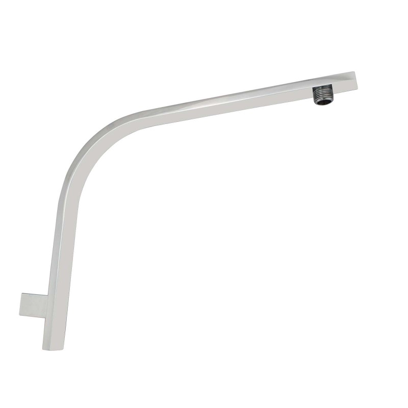 [40330] Square Chrome Gooseneck Wall Shower Arm