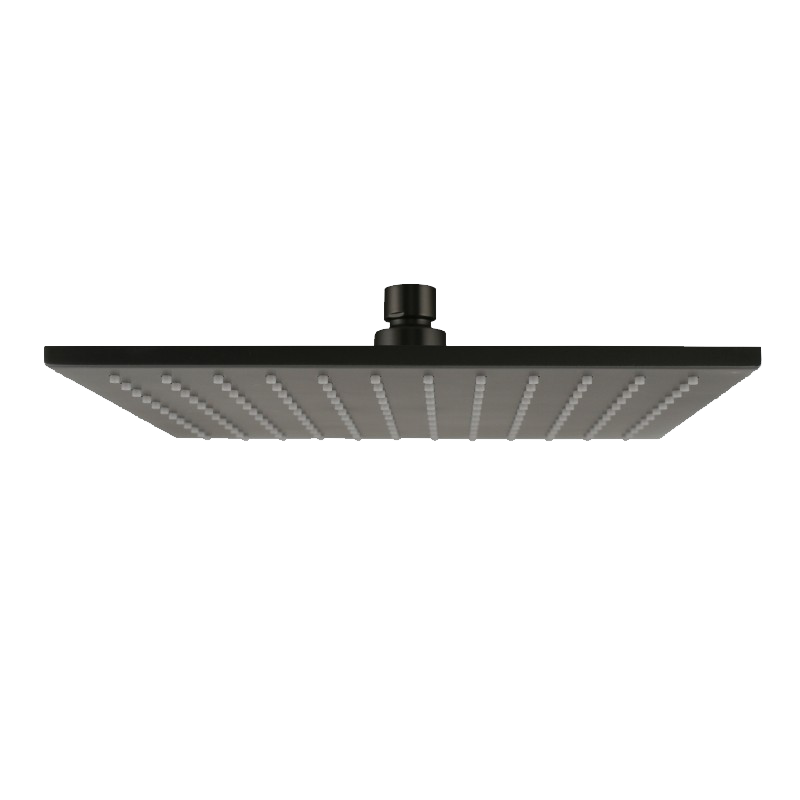 [40300] Square Gun Metal Grey Brass Rainfall Shower Head 250mm