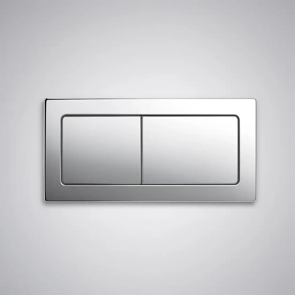 [56283] Square Press Button Chrome