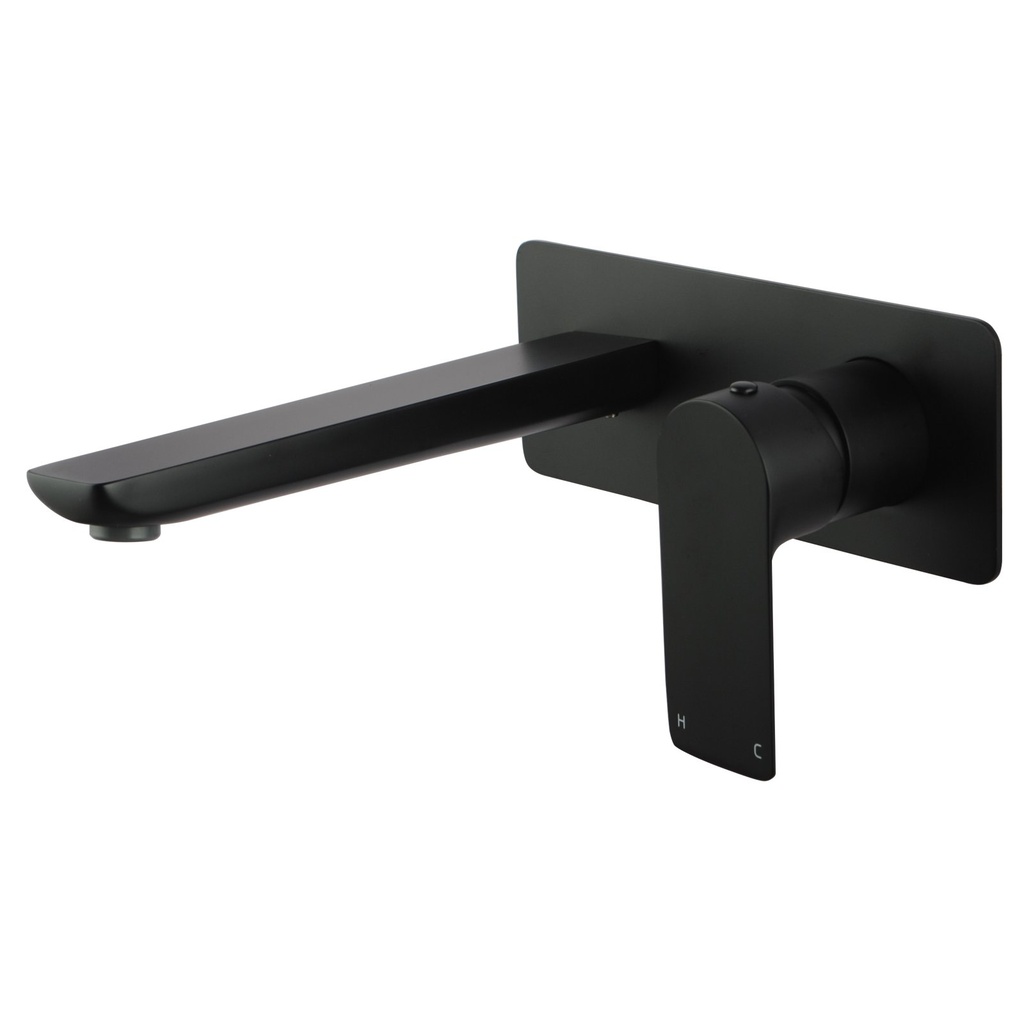 [40211] Vog Black Bathtub/Basin Wall Mixer With Spout