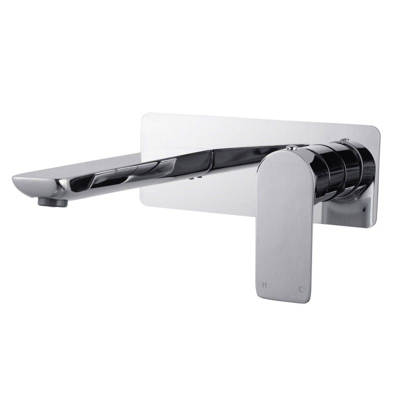 [41127] Vog Chrome Bathtub/Basin Wall Mixer With Spout(color up)