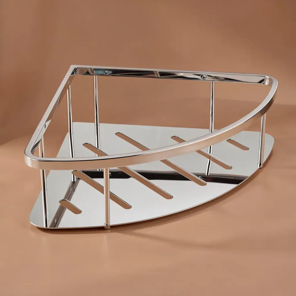 [40212] Vog Chrome Stainless Steel Shower Shelf