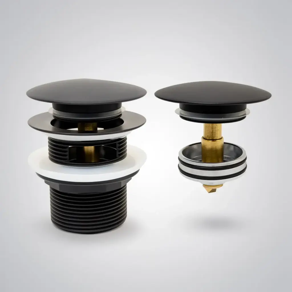 [56913] 40mm Matte Black Pop-Up Waste With Overflow