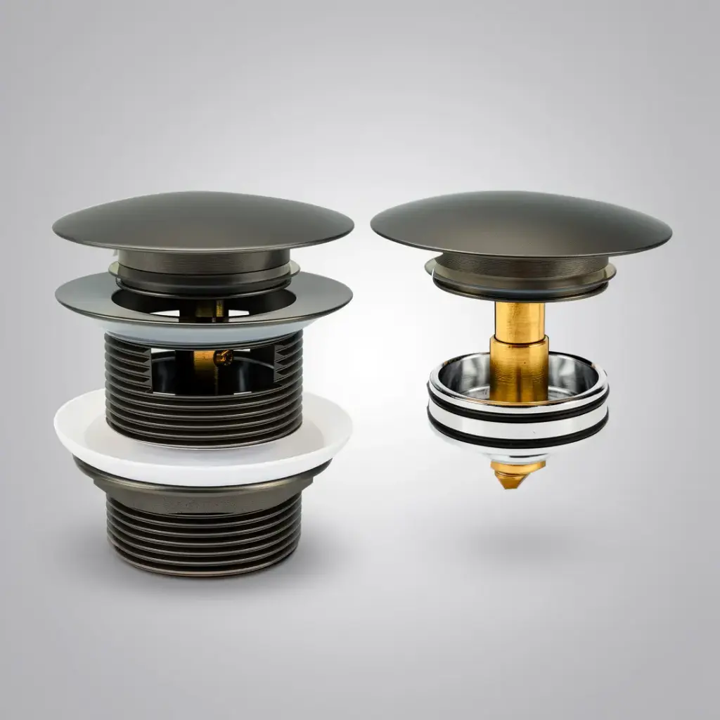 [56916] 40mm Brushed Gun Metal Pop-Up Waste With Overflow